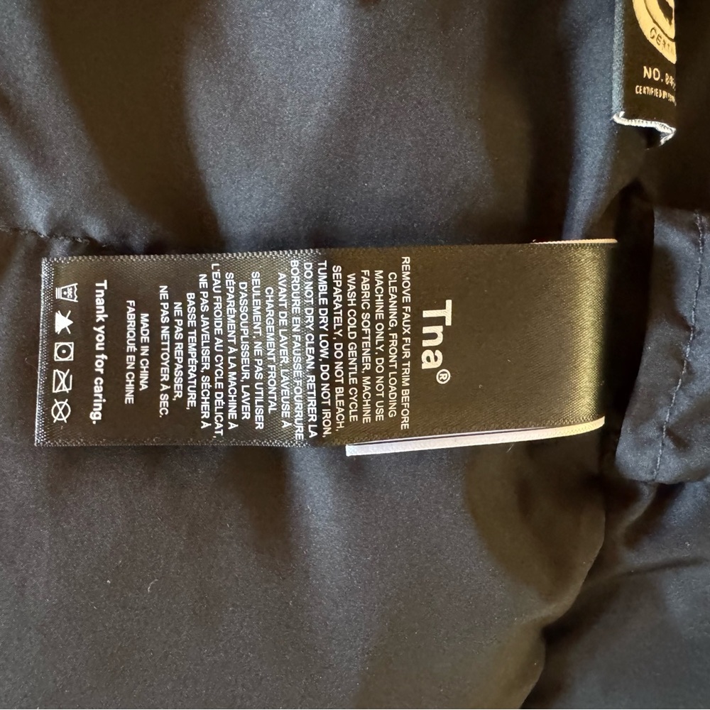 TNA Black Hooded Parka - Picture 5 of 7